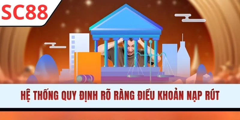 Hệ thống quy định rõ ràng điều khoản nạp rút