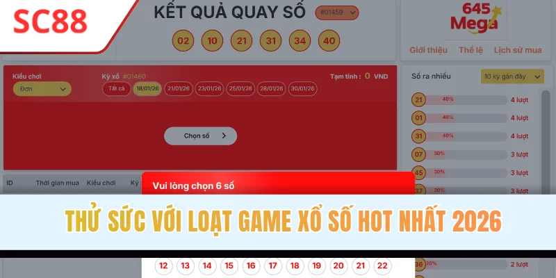 Thử sức với loạt game xổ số hot nhất 2026